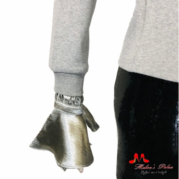 LOST INK Grey Ripped Sleeve Sweatshirt - Picture 4 of 8